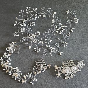 Elegant Silver Hair Accessories Set
